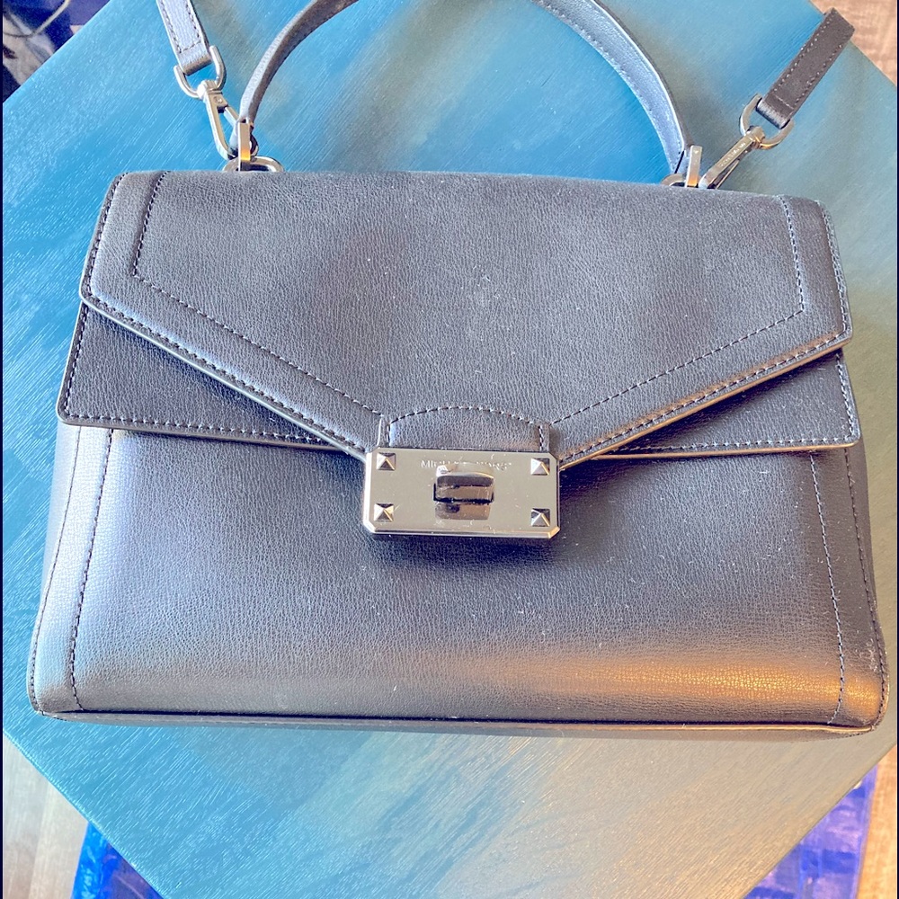 Michael Kors Black leather with black chrome